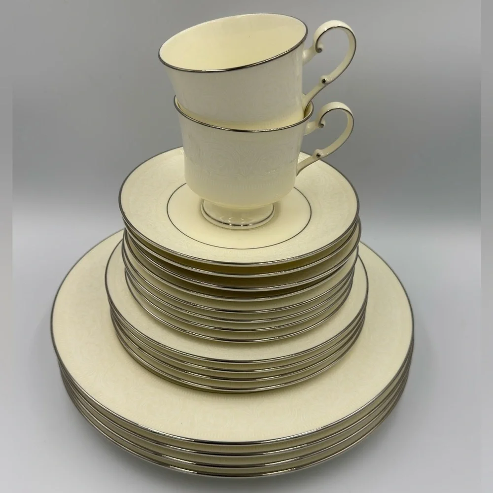 Vintage Mikasa “Bridal Lace” Ivory Bone China Service for 4